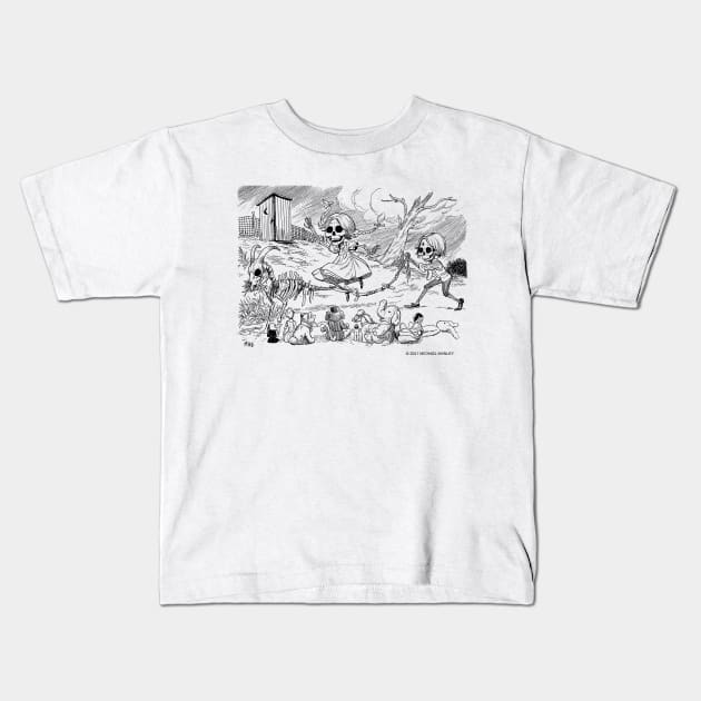 Jump Rope Kids T-Shirt by drawmanley